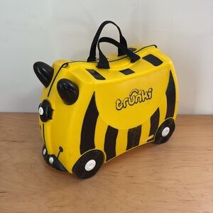 Yellow and Black Kids Ride-On Suitcase